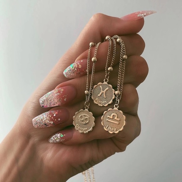 boutique Jewelry - NWT Trendy Zodiac Gold Coin Necklace